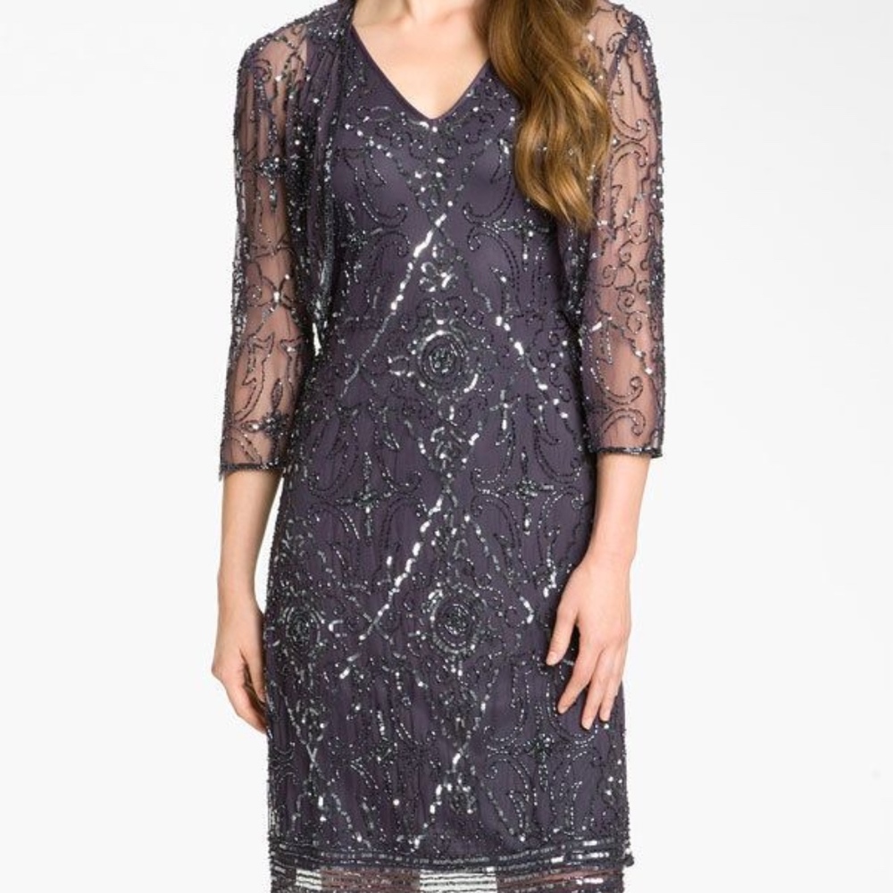 Patra sequin dress with matching jacket